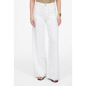 Madewell Petite Superwide-Leg Jeans: Airy Denim Edition Size 27 Petite White NWT